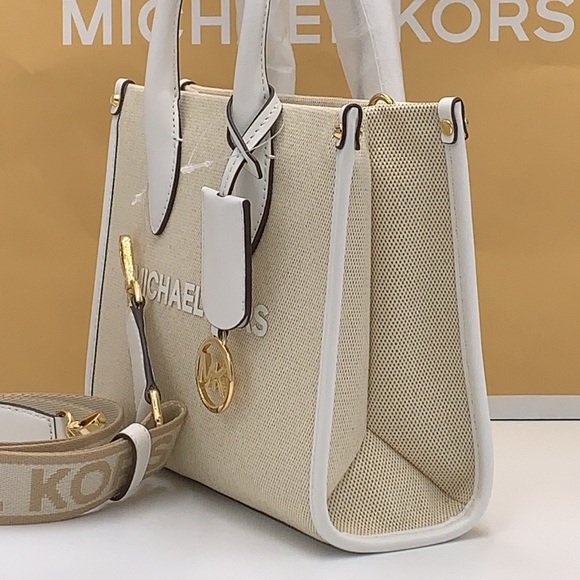 Michael Kors Mirella Sm Shopper Top Zip Logo Crossbody XBODY Bag MK
Optic White - Picture 12 of 16